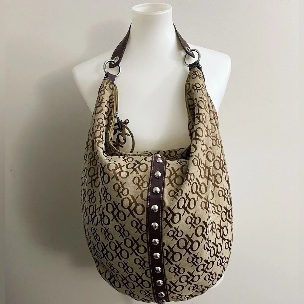 Vintage Y2K XOXO Tan and Brown Hobo Bag Casual Chic